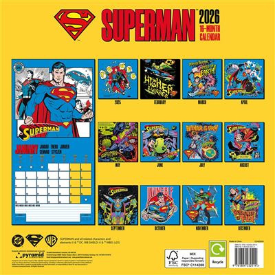 Superman - 2026 Square Calendar  (Comics)