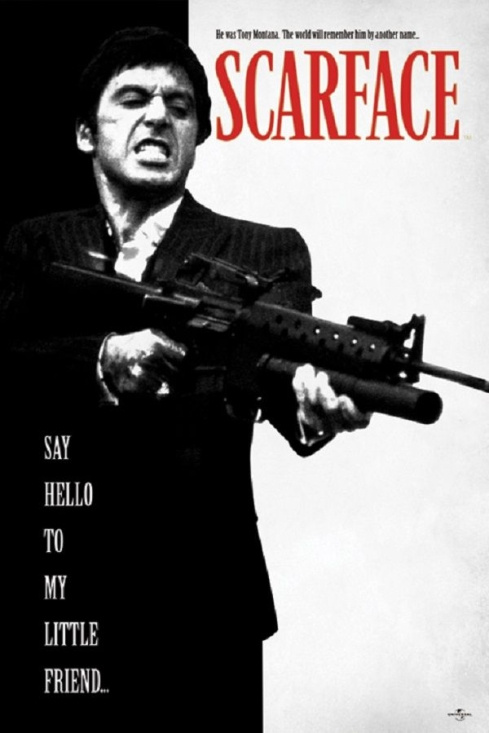 Movie Poster - Scarface - Say Hello To My Little Friend (91,5 X 61 Cm)