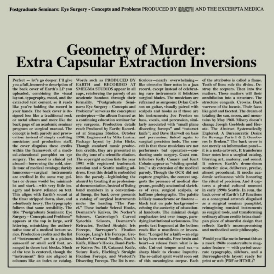 Earth X Black Noi$E - Geometry Of Murder: Extra Capsular