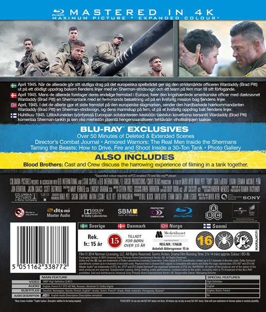 Movie - Fury (Bd) Bnl+Nc