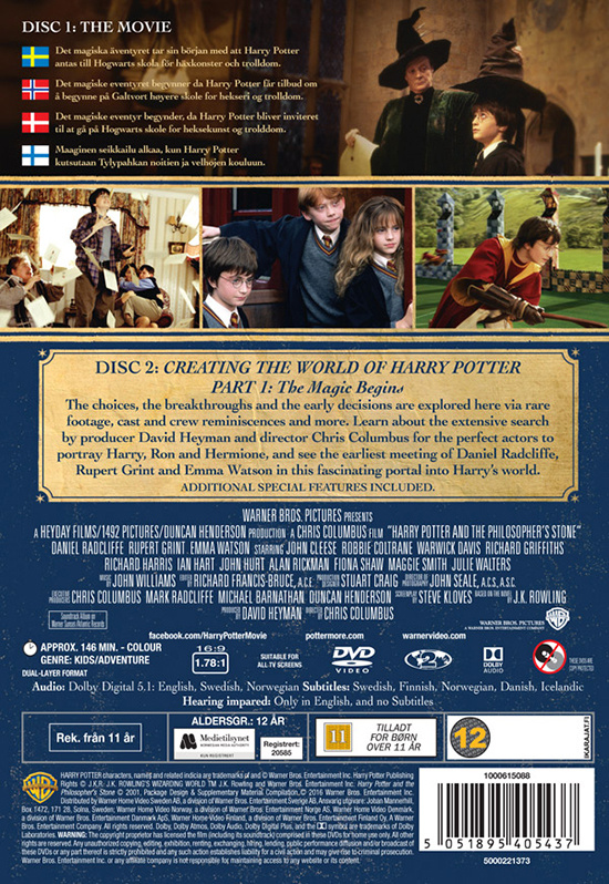 Movie - Harry Potter 1 + Documentary (Dvd/S/N)