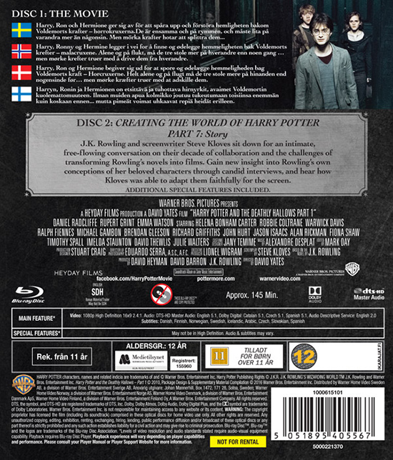Movie - Harry Potter 7P1 + Documentary (Bd/S/N)