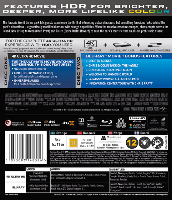 Movie - Jurassic World (Uhd+Bd) Uhd S-T