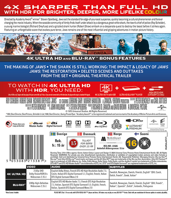 Movie - Jaws (Uhd+Bd) Uhd S-T