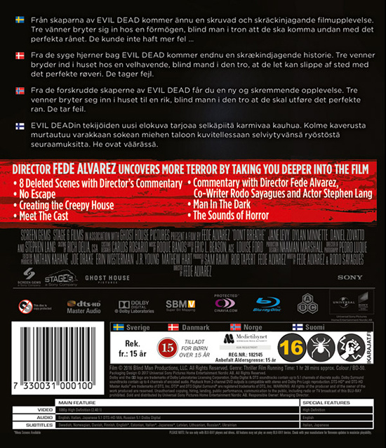 Movie - Don't Breathe Bd S-T