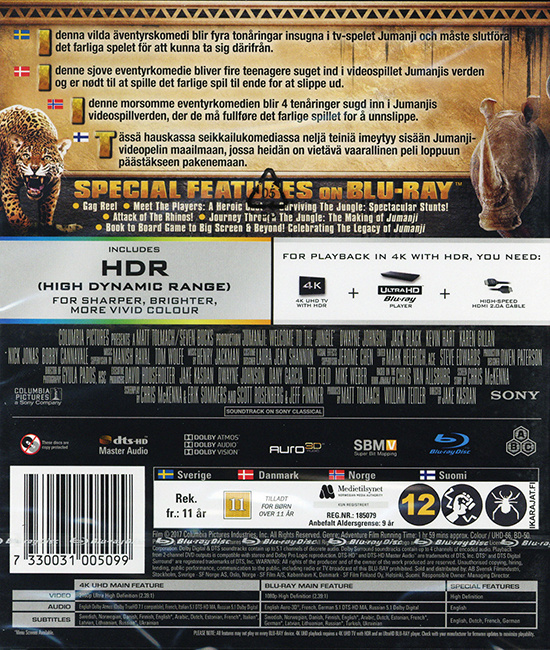 Movie - Jumanji: Welcome To Jungle (Uhd+Bd) Uhd