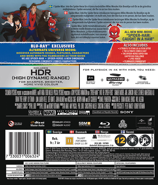 Movie - Spider-Man: Into The Spider-Verse (Uhd+B