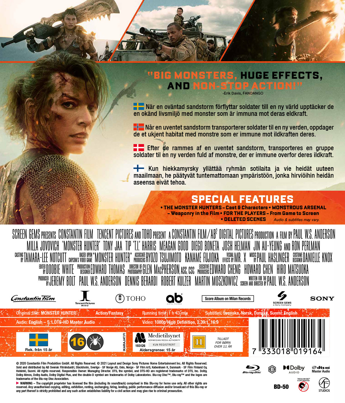 Movie - Monster Hunter (Bd)