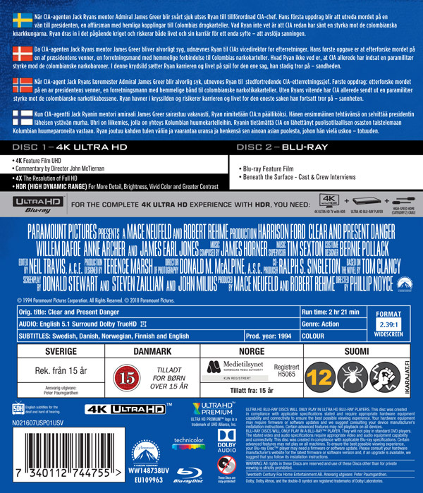 Movie - Clear And Present Danger Uhd