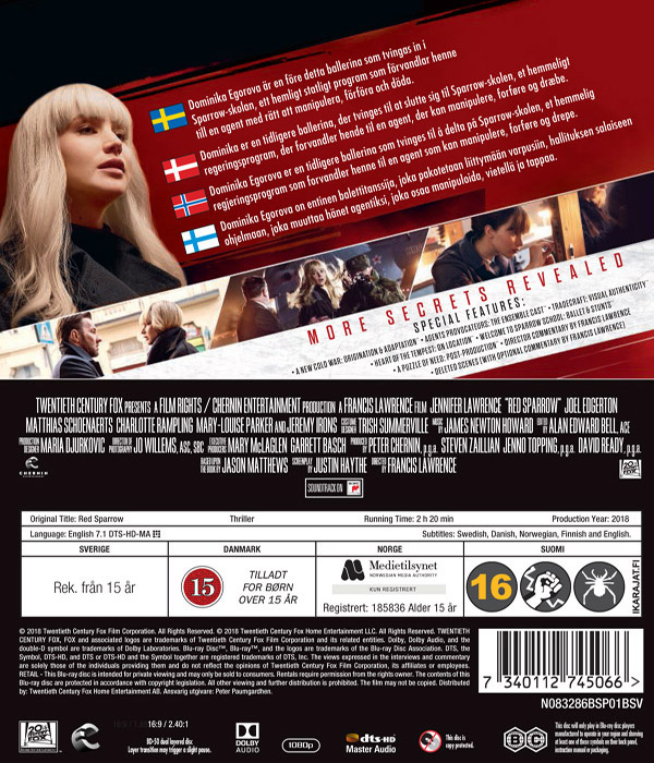 Movie - Red Sparrow Bd