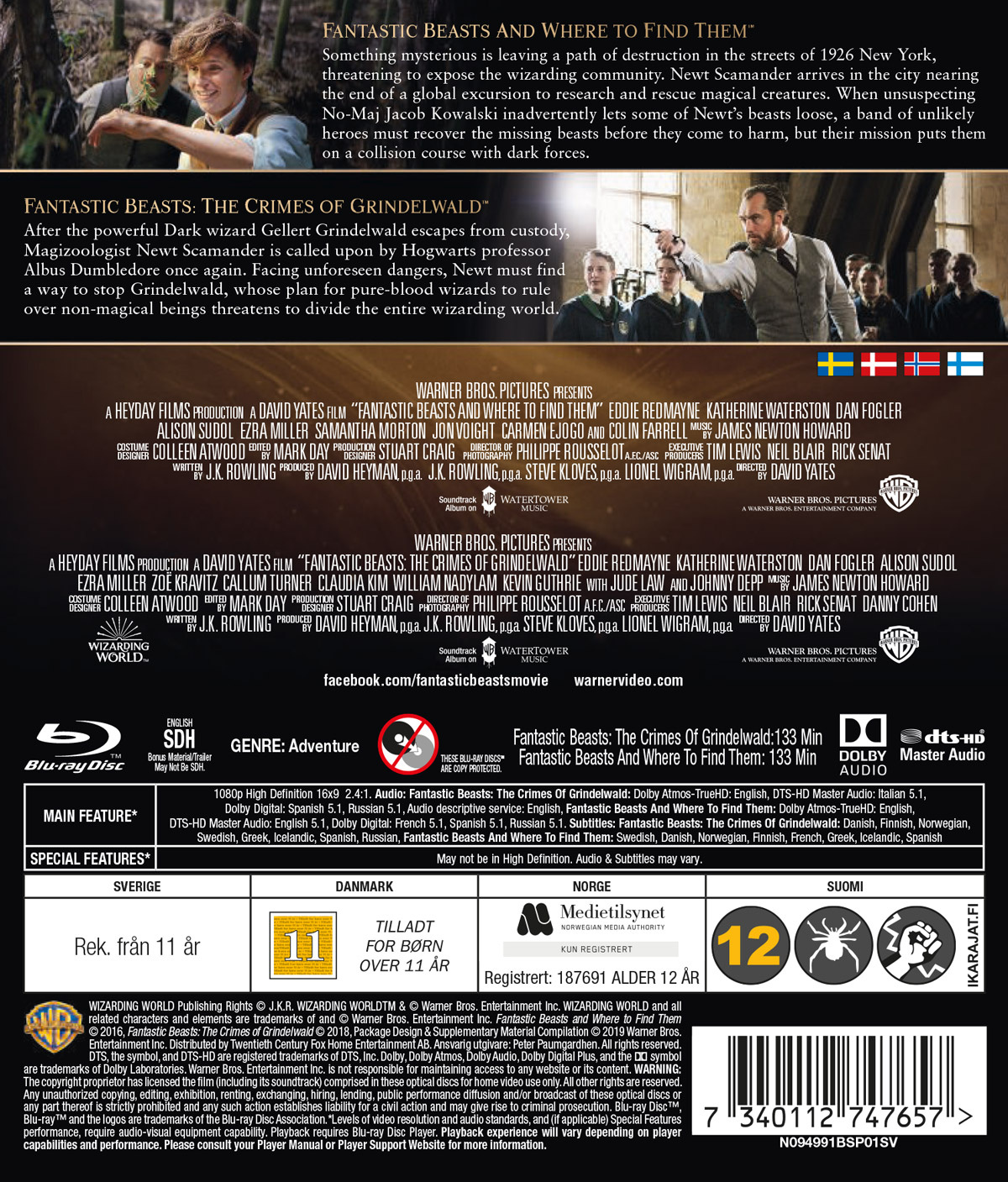 Movie - Fantastic Beasts 1-2 Bd