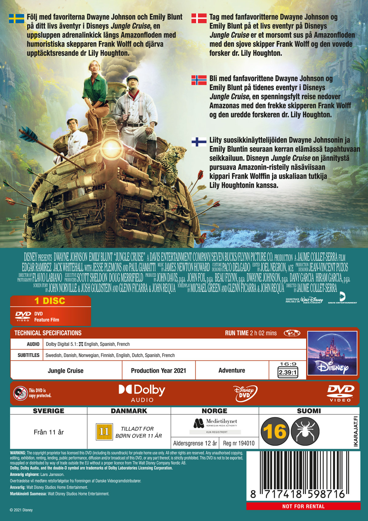 Movie - Jungle Cruise (2021)-Dvd