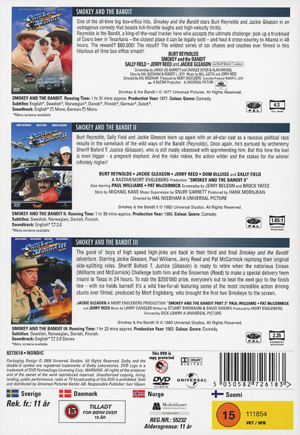 Movie - 3Tr Smokey And The Bandit 1-3 Dvd
