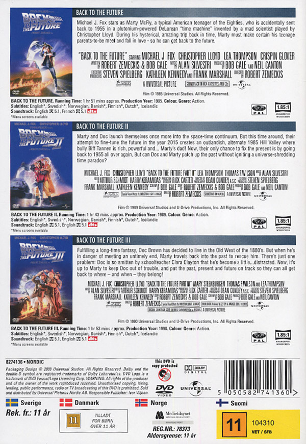 Movie - 3Tr Back To The Future 1-3 Dvd S-T