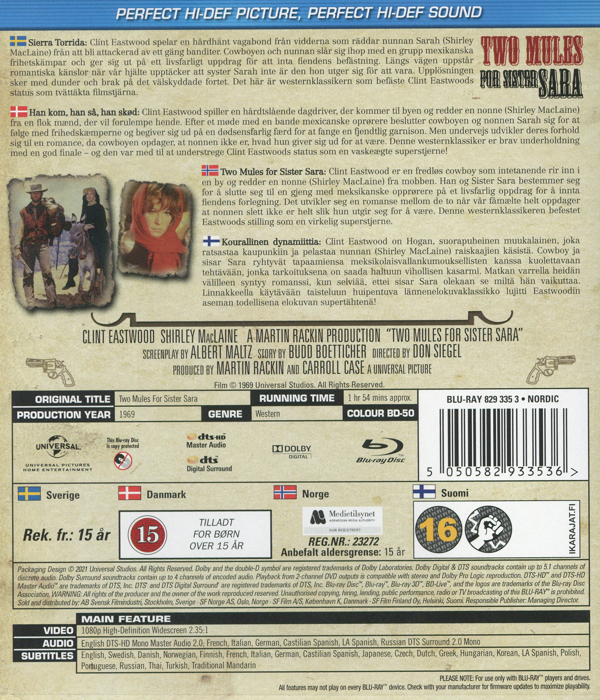 Movie - Two Mules For Sister Sarah Bd S-T