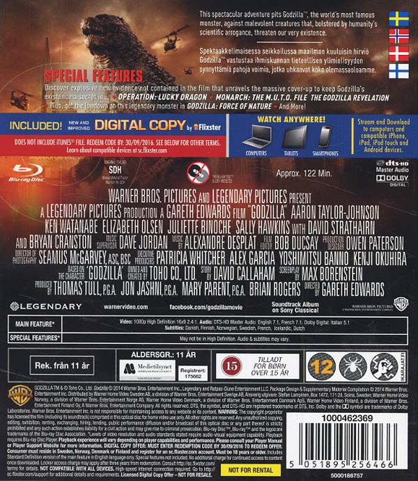 Movie - Godzilla (2014) (Bd/S/N)