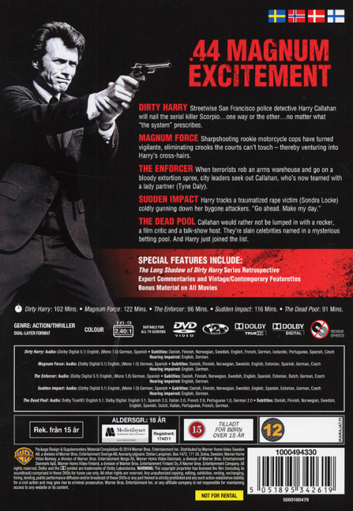 Movie - Dirty Harry Collection (5Pk)  (Dvd/S/N)