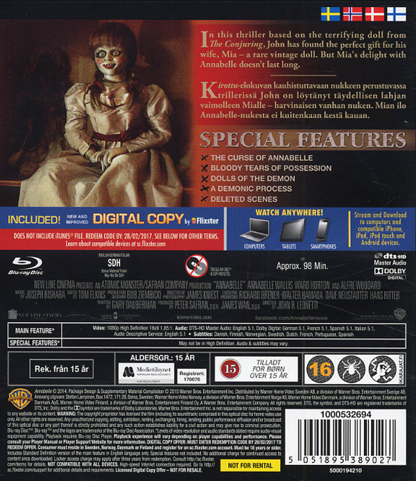 Movie - Annabelle (Bd/S/N)