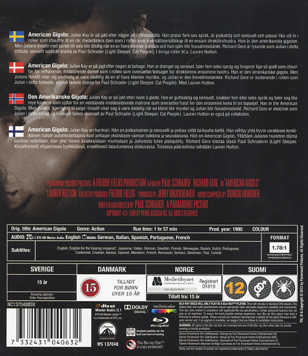 Movie - American Gigolo Bd