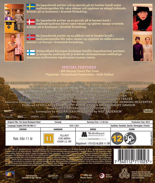 Movie - Grand Budapest Hotel, The Bd