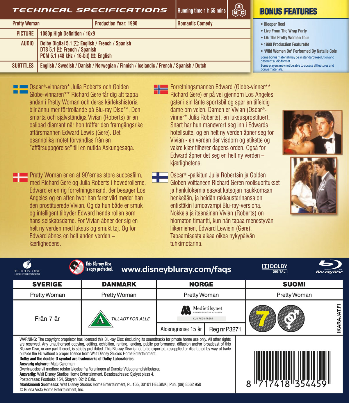 Movie - Pretty Woman Bd/Scandi