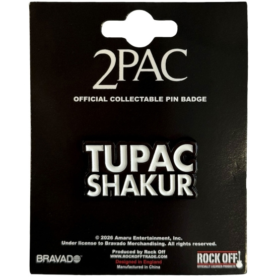 Tupac - Text Logo Pin Badge
