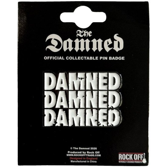 Damned - Stacked Logo Pin Badge
