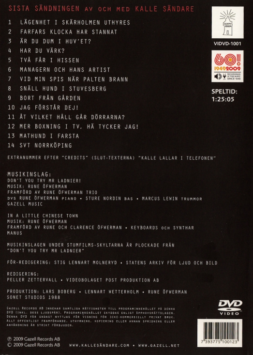 Kalle Sändare - Sista Sändningen (DVD)