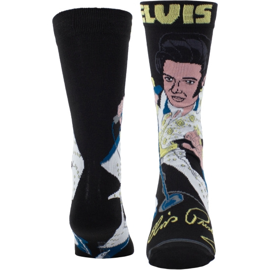 Elvis Presley - Cartoon Uni Bl Socks