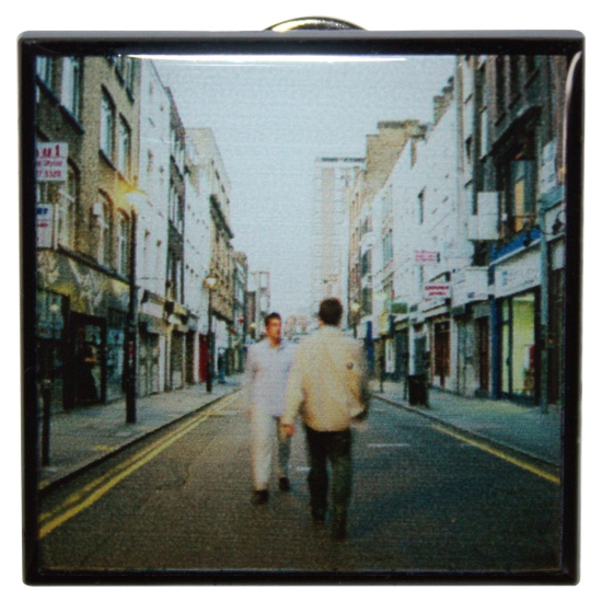 Oasis - What's The Story Colour Album Pin Badge