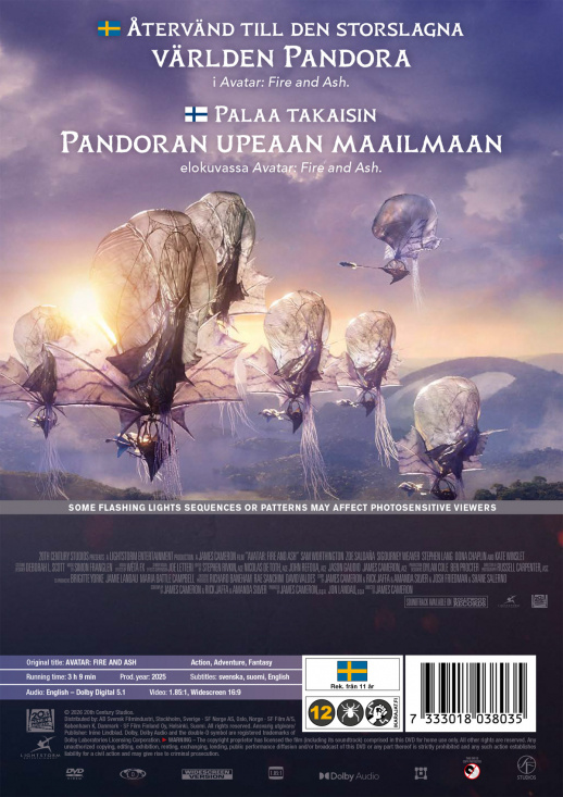 Movie - Avatar Fire And Ash (DVD SE/FI)