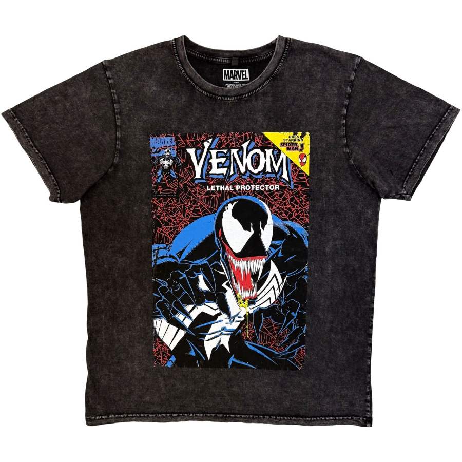 Marvel Comics - Venom Lethal Protector Stone Wash Uni Bl T-Shirt