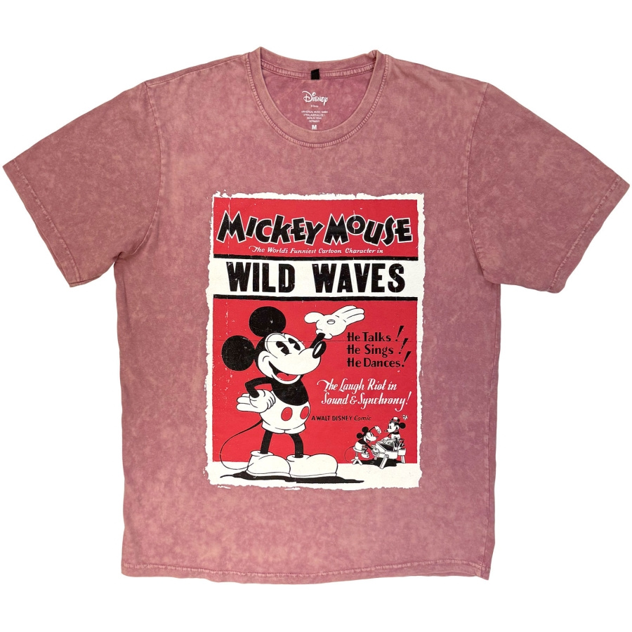 Disney - Mickey Wild Waves Stone Wash Uni Kashmir Red T-Shirt
