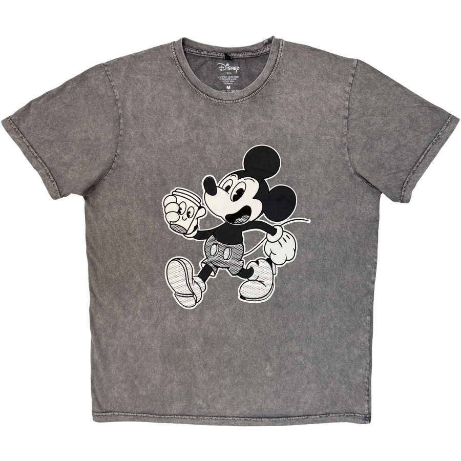 Disney - Mickey Vintage Walk Stone Wash Uni Grey T-Shirt