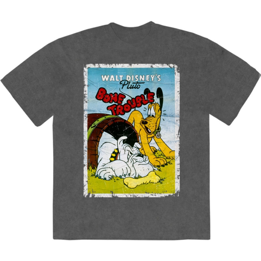 Disney - Pluto Bone Trouble Stone Wash Uni Char T-Shirt
