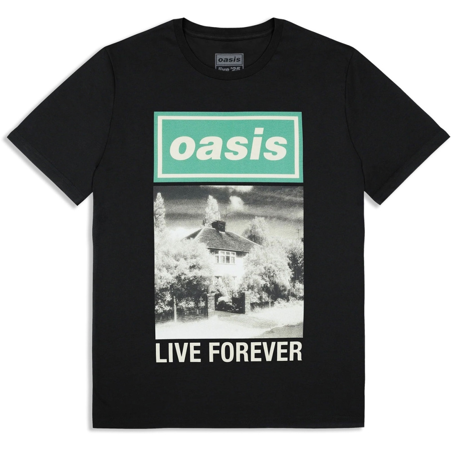 Oasis - Live Forever Single Cover Bl T-Shirt