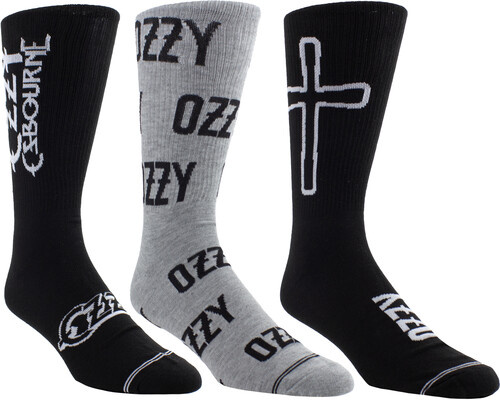Ozzy Osbourne - Crew Socks (3 Pack Collector Guitar Shape Tin)