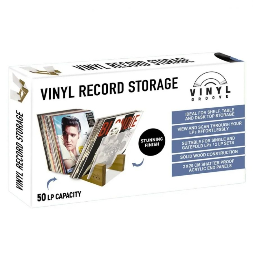 Vinyl Groove - Table Top 50 Lp Holder (Teak)