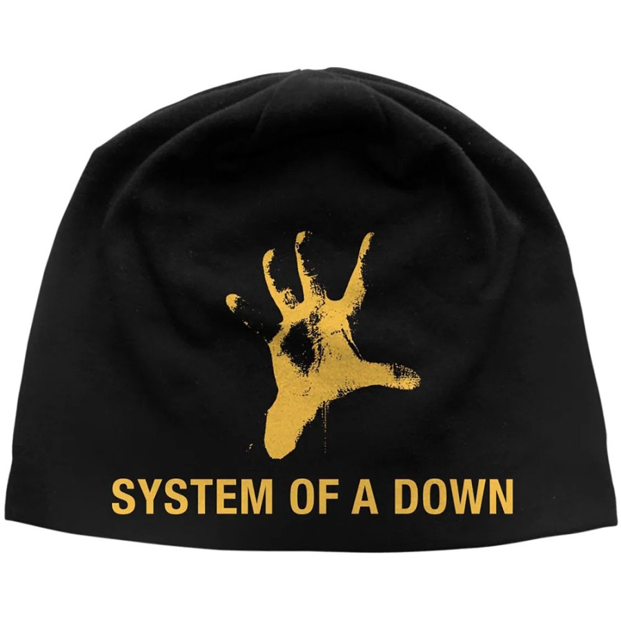 System Of A Down - Unisex Beanie Hat: Hand Jd Print (Black)