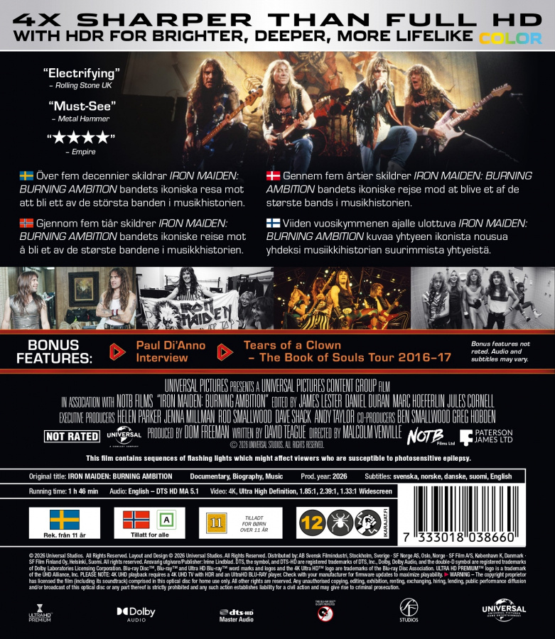 Movie - Iron Maiden: Burning Ambition (4K UHD)
