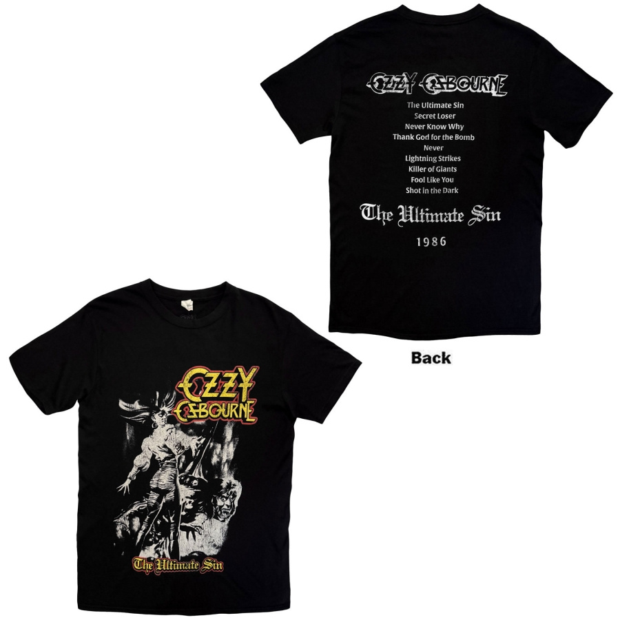 Ozzy Osbourne - Ultimate Sin Tribute Uni Bl T-Shirt