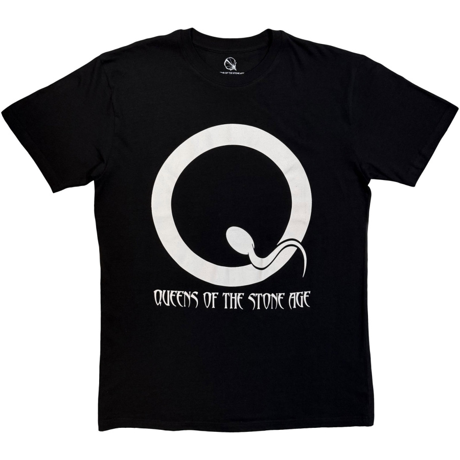 Queens Of The Stone Age - Sperm Logo Mono Uni Bl T-Shirt