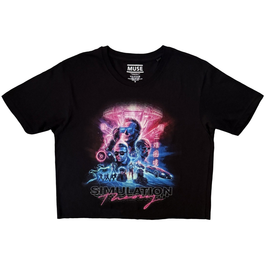 Muse - Simulation Theory Lady Bl Crop Top