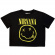 Nirvana - Yellow Happy Face Lady Bl Crop Top Nirvana - Yellow Happy Face Lady Bl Crop Top