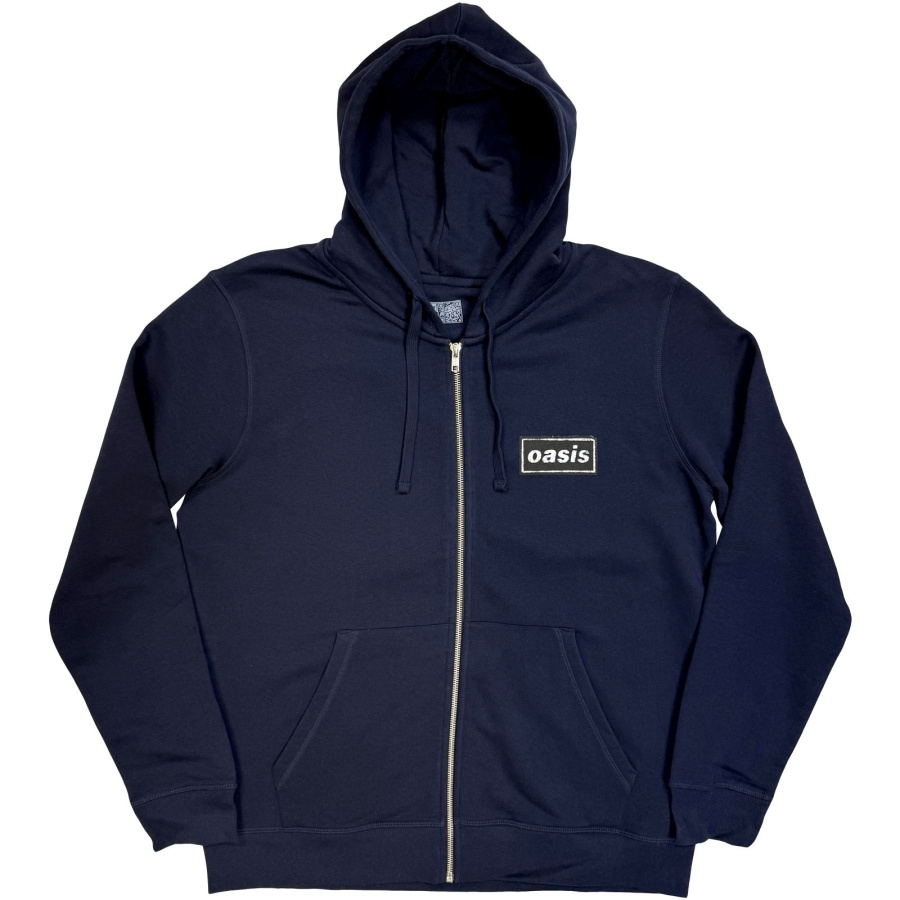 Oasis - Stencil Logo Uni Navy Zip Hoodie