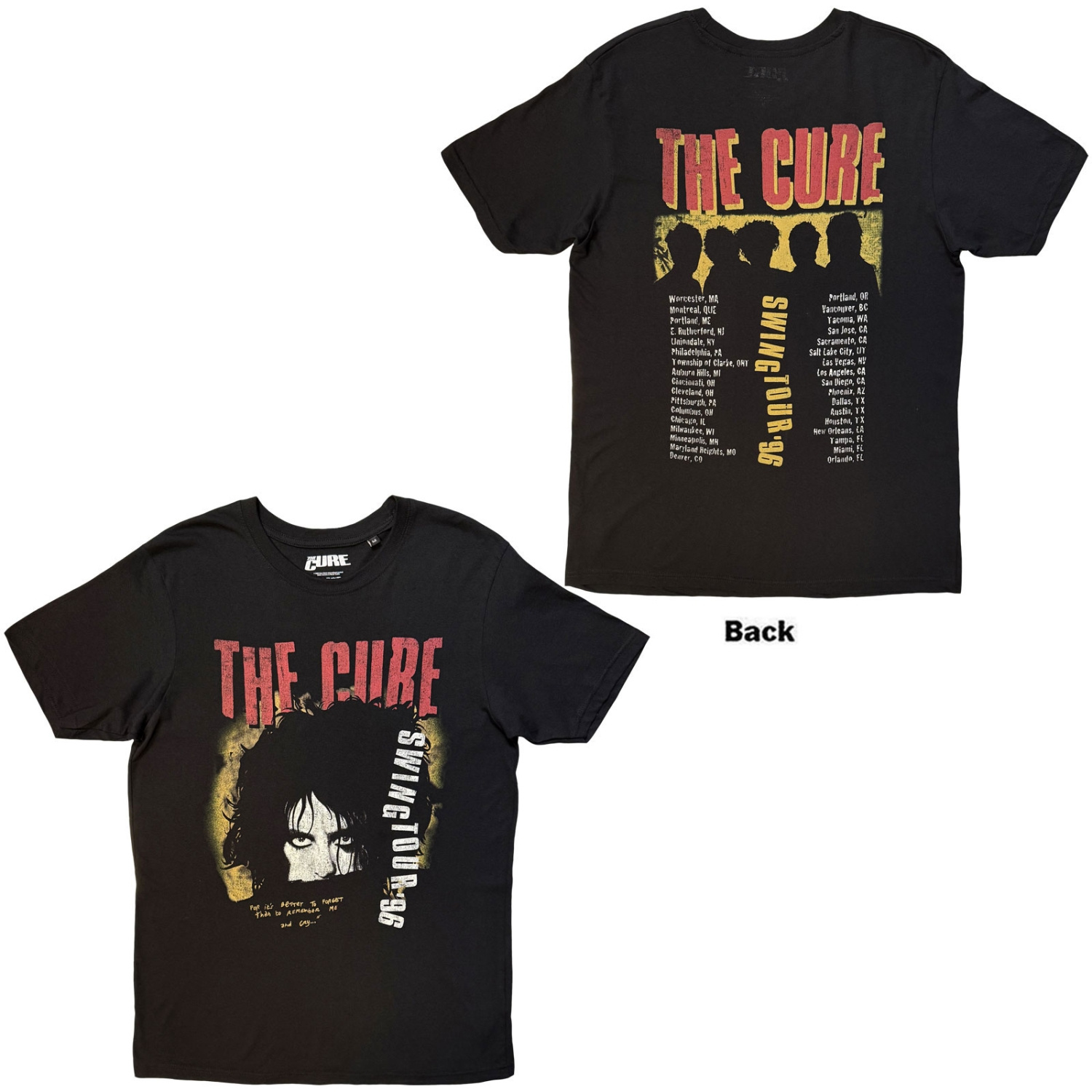 The Cure - Swing Tour 96 Uni Bl T-Shirt