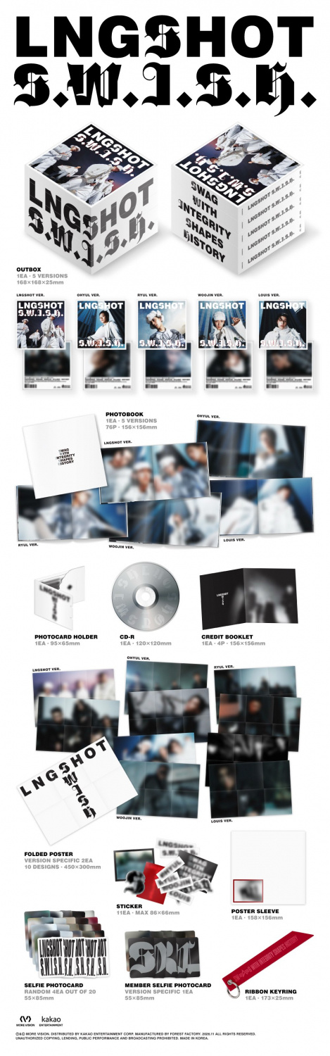 Lngshot - S.w.i.s.h. EP (Standard Ver.) (Random Ver.) + Photocard