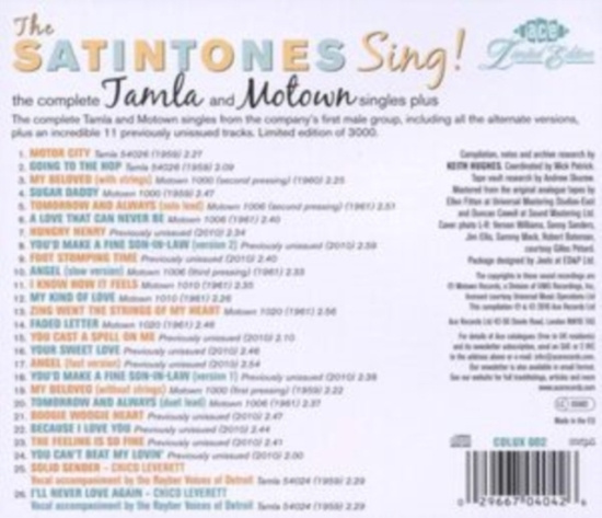 Satintones - Sing! The Complete Tamla And Motown