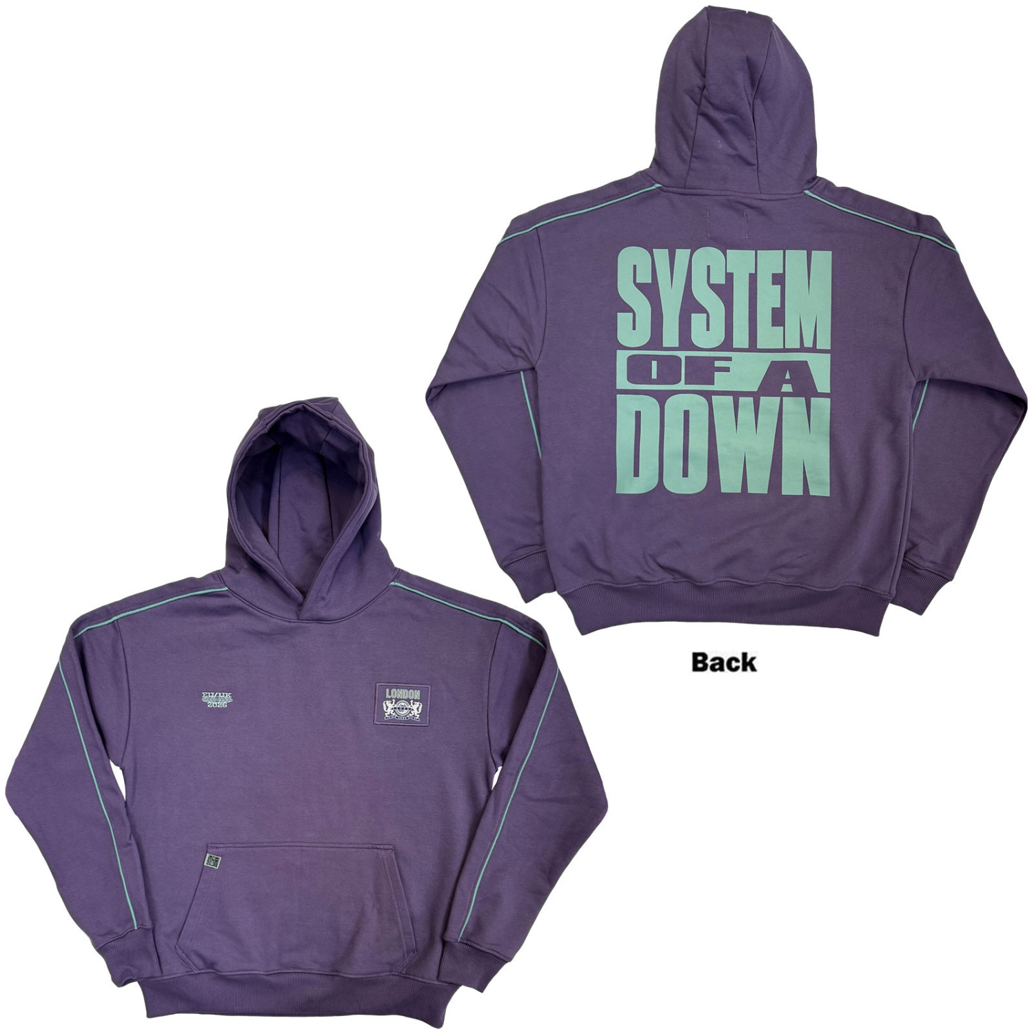 System Of A Down - London Event Tour 26 Uni Purp Hoodie