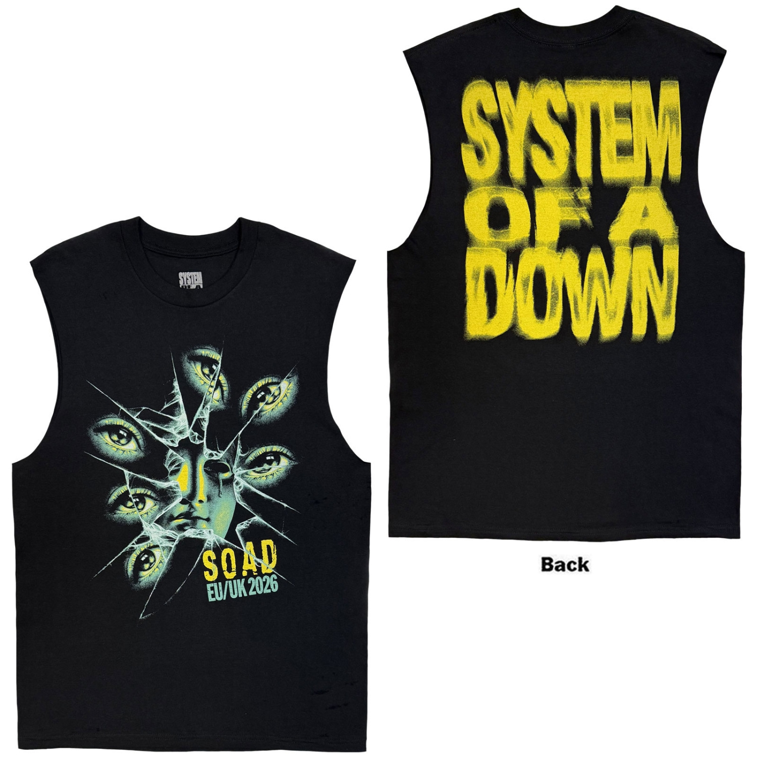 System Of A Down - Shattered Eyes Tour 26 Uni Bl Tank